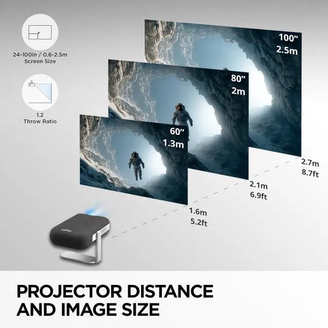 Alt view image 7 of 7 - ViewSonic M1X Portable LED Projector with Smart Stand, Harman Kardon Speakers, Built-In Battery, H/V Keystone, 4 Corner Adjustment, Bluetooth, Wi-Fi, USB-C, Powered USB A