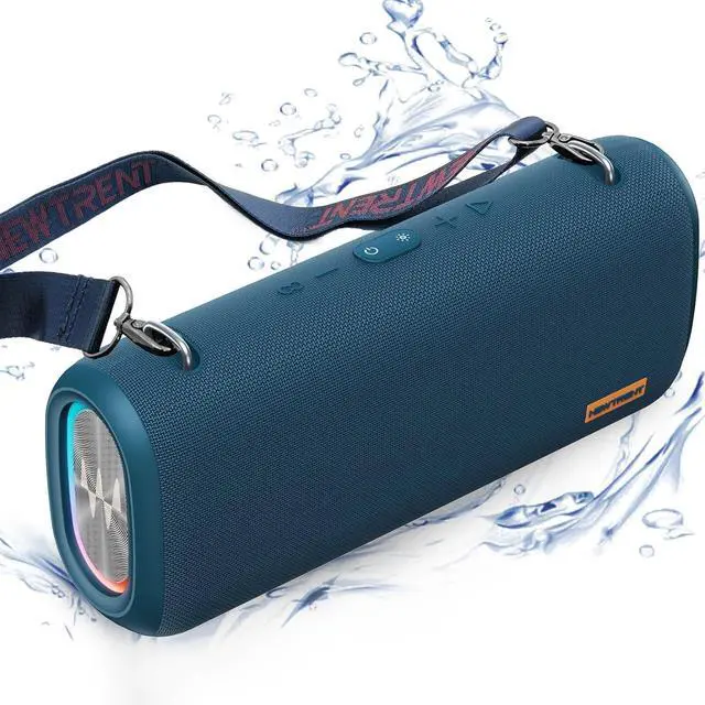 Alt view image 7 of 7 - Vibe Pro Outdoor Bluetooth Speaker, 80W Peak Loud Portable Wireless Speaker, Waterproof IPX65, Deep Bass, RGB Lights, Studio Quality Sound Powered by Waves Audio, Party & Pool Ready (Blue)