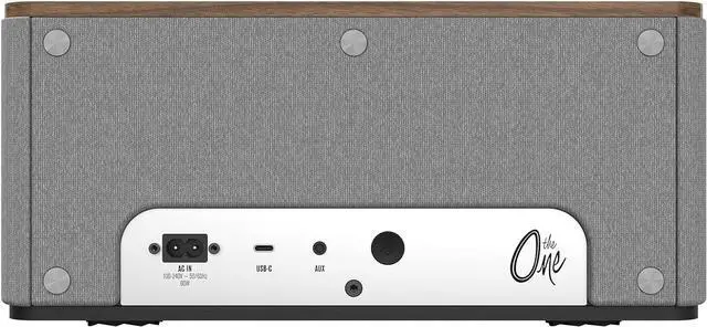 Alt view image 5 of 6 - Klipsch The One Plus Premium Bluetooth Speaker System with Two 2.25 Full Range Drivers, 4.5 Woofer, Bluetooth 5.3 with Up to 40 ft. of Distance, Walnut