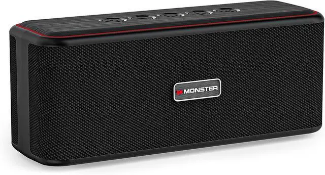 Main image of Monster Shock Plus Bluetooth Speaker, Portable Speaker with 30W Loud Stereo Sound, Bluetooth 5.4, TWS Pairing, 15H Playtime, Support AUX/TF Card, IPX6 Waterproof Wireless Speakers for Outdoor, Party