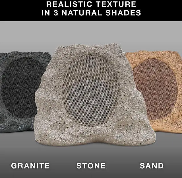 Alt view image 4 of 7 - Victrola Rock Speaker Connect, Sand, Wireless Outdoor with Bluetooth 5.3, 22-Hour Battery Life, with Solar Charging, Link Up to 20 Rock Speakers, IP65 Water & Dust Resistant