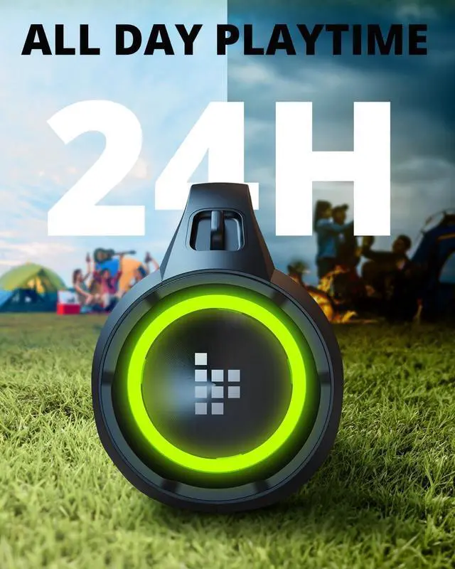 Alt view image 5 of 7 - Tronsmart Bang SE Portable Bluetooth Speaker, Colorful LED and 40W Wireless Stereo to Infuse Your Party, Ultra Lightweight Portable Design and IPX6 Waterproof, Suitable for Party/Outdoor/Travel