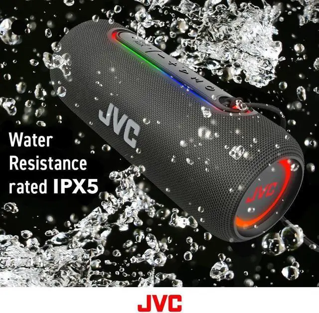 Alt view image 4 of 7 - JVC Illuminated Portable Wireless Speaker with 20W max outputs, Dynamic Sound, Bluetooth 5.0, TWS Capability, USB-C, IPX5, AUX in, up to 5-Hour Battery Life - SPPA5BTB (Black)