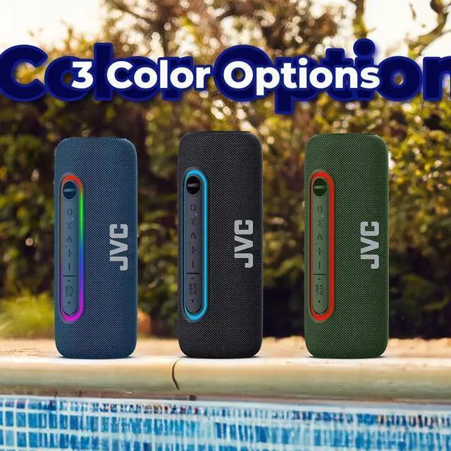 Alt view image 7 of 7 - JVC Illuminated Portable Wireless Speaker with 20W max outputs, Dynamic Sound, Bluetooth 5.0, TWS Capability, USB-C, IPX5, AUX in, up to 5-Hour Battery Life - SPPA5BTB (Black)