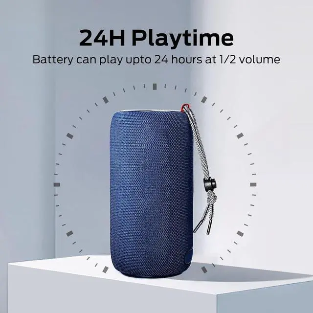 Alt view image 4 of 6 - Monster S310 Upgraded Bluetooth Speaker, 30W Portable Speaker True Wireless Stereo Pairing Deliver Dynamic Sound, IPX6 Waterproof, Bluetooth 5.2 Built-in Mic, 24H Playtime, for Party, Blue