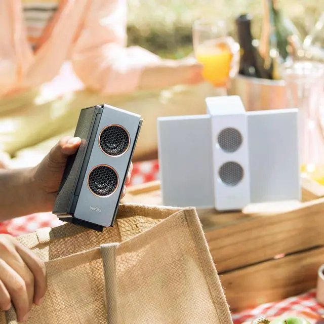 Alt view image 6 of 6 - BenQ Trevolo S Wireless Bluetooth Portable Electrostatic Speaker, 3D Mode, NFC, USB DAC, 18 Hrs Playing Time (White)