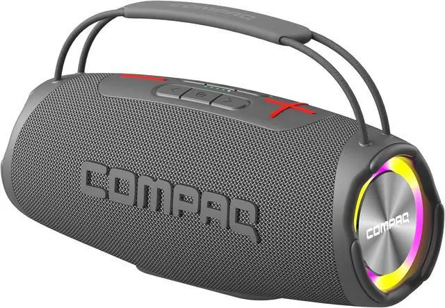 Alt view image 4 of 4 - Compaq 35W Bluetooth Speaker  Portable Speaker with Bluetooth 5.0, IPX6 Waterproof, Uninterrupted Playtime, LED  Power and Performance for Indoor and Outdoor