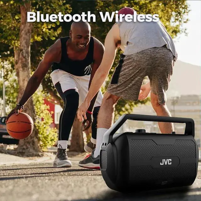 Alt view image 3 of 6 - JVC Rover Portable Indoor/Outdoor Bluetooth Speaker, 30 Watts Powerful Sound, 30 Hours Battery, IPX4 Water Resistant, USB Port and Microphone/Guitar Input - XSS521PB (Black)