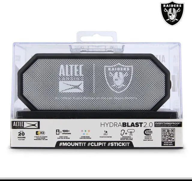 Alt view image 3 of 7 - Altec Lansing - Portable Bluetooth Speaker HYDRABLAST 2.0, Waterproof IP67, 20W Output Power, Magnetic Bluetooth Speaker (Raiders)