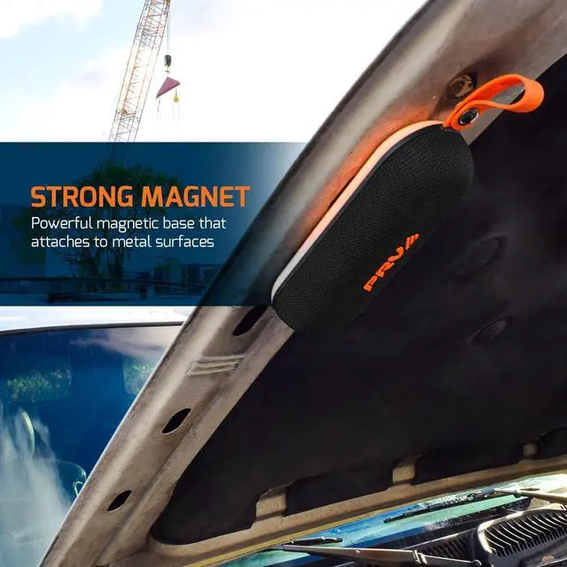 Alt view image 4 of 7 - PRV AUDIO Loud Portable Bluetooth Speaker Wireless PS36 Magnet - Magnetic Waterproof Outdoor Speaker with Lights, 36W Super Bass, TWS Pairing, 10-Hour Playtime  for Camping, Travel, Beach, Golf