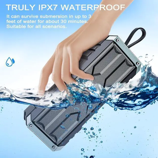 Alt view image 5 of 7 - comiso Portable Bluetooth Speaker Wireless 5.3 - Waterproof and Dustproof Bluetooth Speaker with 20W Stereo Sound, 24H Playtime Speakers Bluetoth Wireless with Deep Bass for Home/Outdoor/Beach/Travel