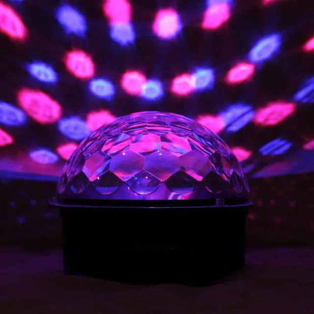 Alt view image 7 of 7 - 8 Inch Portable 1000 watts Bluetooth Speaker with Woofer & Tweeter, Festival PA LED Speaker with Bluetooth/USB Card Inputs, Wireless Stereo System, Rotating LED DJ Light, 6 Colors, 4 Color Patterns