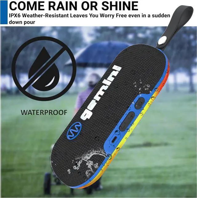 Alt view image 3 of 6 - Gemini BEATGRIP Magnetic Bluetooth Speaker  Rechargeable, Mini Wireless Speaker with 12H Battery, LED Lights, IPX6 Waterproof, Strong Magnet for Golf Carts, Travel & Outdoor Adventures