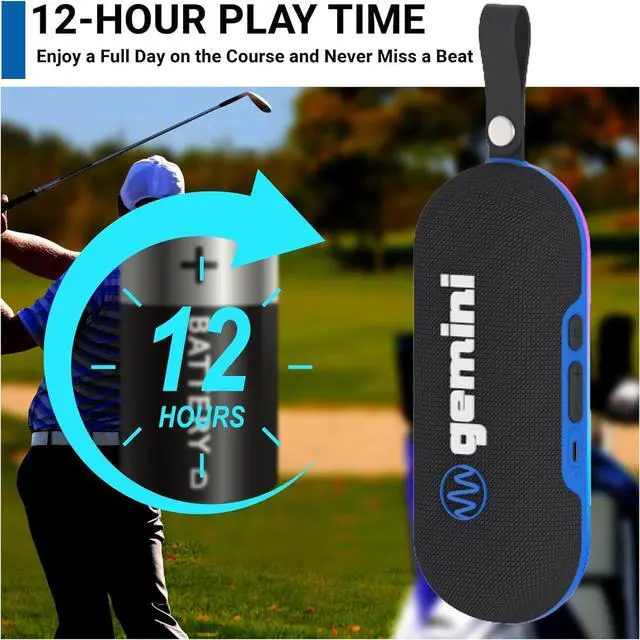 Alt view image 4 of 6 - Gemini BEATGRIP Magnetic Bluetooth Speaker  Rechargeable, Mini Wireless Speaker with 12H Battery, LED Lights, IPX6 Waterproof, Strong Magnet for Golf Carts, Travel & Outdoor Adventures