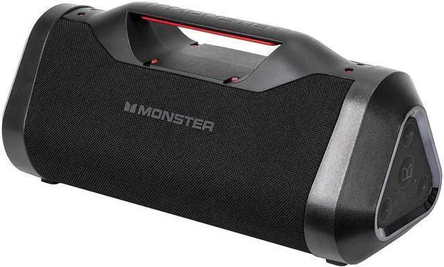 Alt view image 2 of 7 - Monster Bluetooth Boombox: IPX5 Rechargeable Waterproof Bluetooth Speaker with USB Charge Out & Aux Input, 120W Portable Wireless Speaker