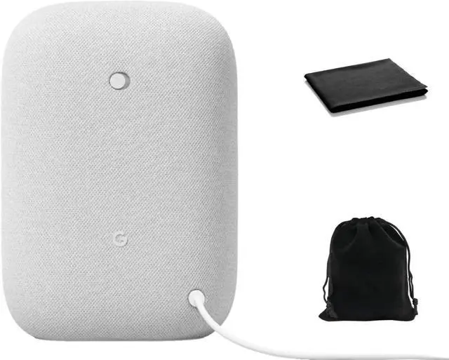 Alt view image 3 of 5 - Google Audio Bluetooth Speaker - Wireless Music Streaming, Powerful Sound, Assistant Built-in, Wi-Fi and Bluetooth Connectivity, Smart Home Control, Stereo Pairing, Includes Pouch and Cloth