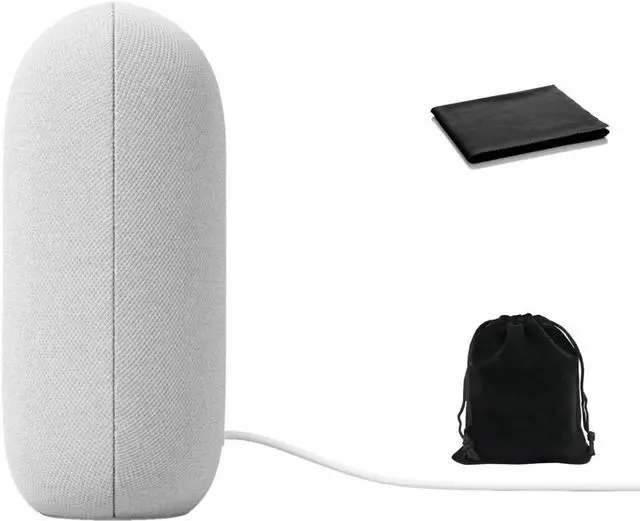 Alt view image 5 of 5 - Google Audio Bluetooth Speaker - Wireless Music Streaming, Powerful Sound, Assistant Built-in, Wi-Fi and Bluetooth Connectivity, Smart Home Control, Stereo Pairing, Includes Pouch and Cloth