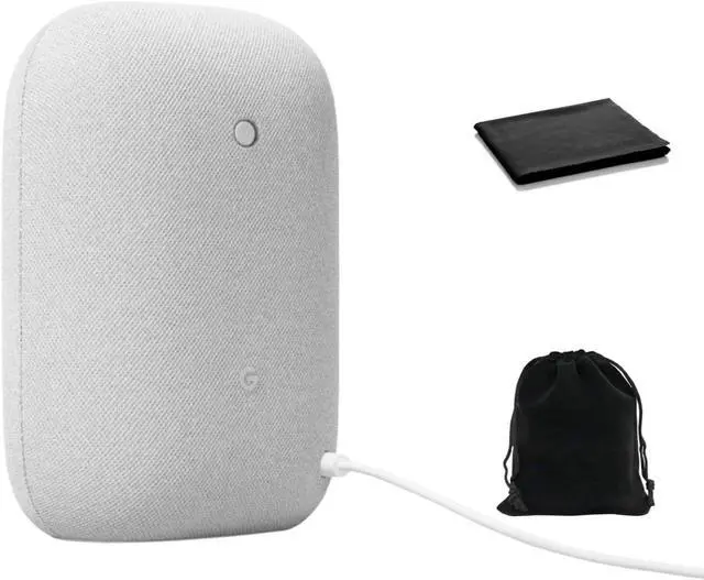 Alt view image 4 of 5 - Google Audio Bluetooth Speaker - Wireless Music Streaming, Powerful Sound, Assistant Built-in, Wi-Fi and Bluetooth Connectivity, Smart Home Control, Stereo Pairing, Includes Pouch and Cloth