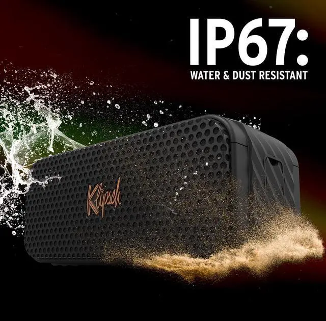 Alt view image 4 of 7 - Klipsch Nashville Portable Bluetooth Speaker, IP67 Waterproof, 24h Playtime (Pair) Bundle with 2 Year Enhanced Protection Pack