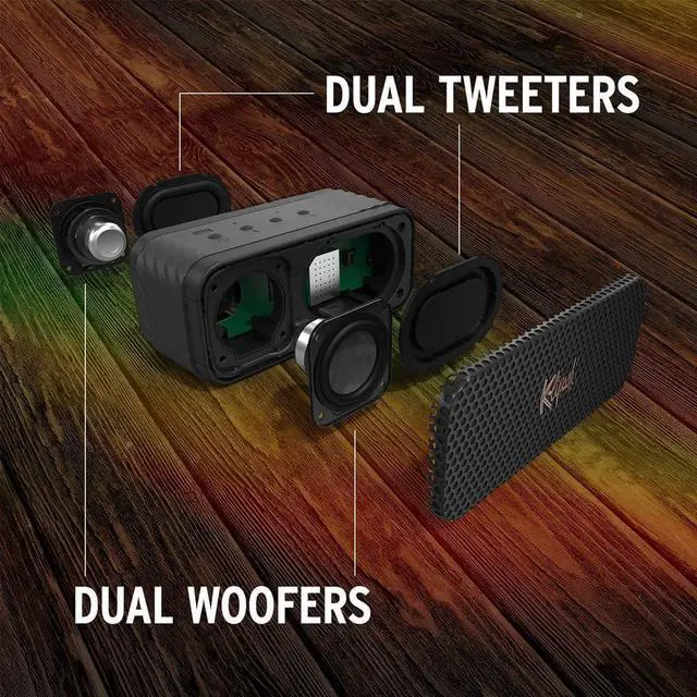 Alt view image 6 of 7 - Klipsch 1071975 Nashville Portable Bluetooth Speaker, IP67 Waterproof, 24h Playtime Bundle with Deco Essentials 6 Foot Braided USB-C to USB-C Cable