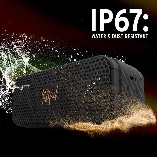 Alt view image 4 of 7 - Klipsch 1071975 Nashville Portable Bluetooth Speaker, IP67 Waterproof, 24h Playtime Bundle with Deco Essentials 6 Foot Braided USB-C to USB-C Cable