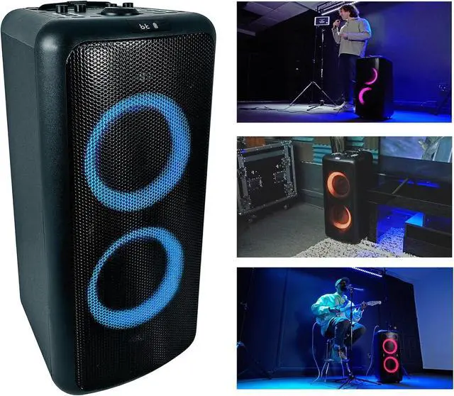 Alt view image 2 of 7 - Rockville Elite Party 65 500W Bluetooth Speaker 8-Ohm, Karaoke Effects, LED Lights, Long Battery Life, Perfect for Parties and Events