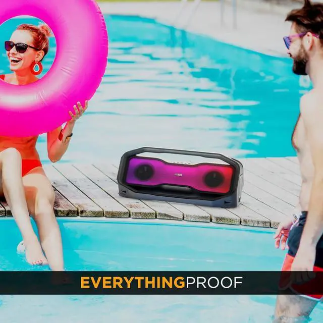 Alt view image 3 of 7 - Altec Lansing Rockbox XL 2.0 Portable Bluetooth Wireless Speakers with Led Lights, IP67 Waterproof and Durable for Outdoor, 20 Hours Battery with App Control