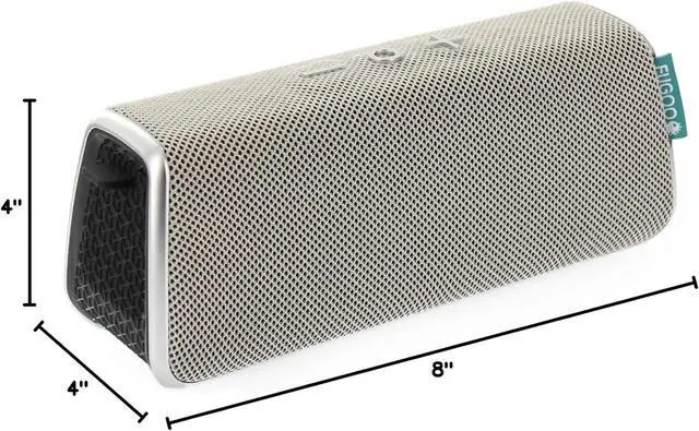 Alt view image 7 of 7 - FUGOO Style - Portable Bluetooth Surround Sound Speaker Longest Battery Life with Built-in Speakerphone(Silver)