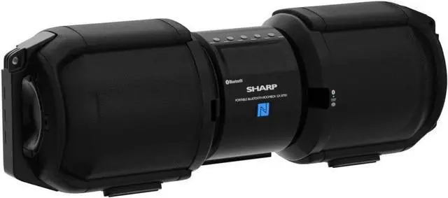 Alt view image 3 of 6 - Sharp GX-BT9X Large Portable Bluetooth BoomBox Speaker,Matte Black