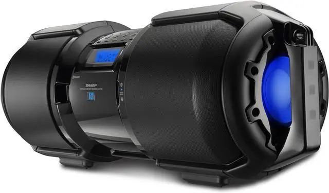 Alt view image 5 of 6 - Sharp GX-BT9X Large Portable Bluetooth BoomBox Speaker,Matte Black