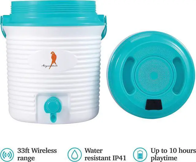 Alt view image 2 of 7 - Margaritaville A Sip of Summer Bluetooth Wireless Speaker & Cooler Bluetooth Speakers, Fun Drink & Beer Cooler, Water Resistant Outdoor Speaker, Unique Margaritaville Design