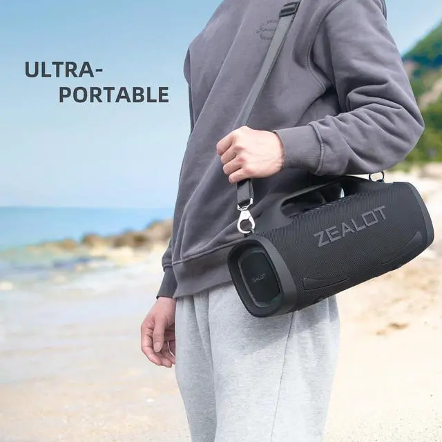 Alt view image 6 of 7 - ZEALOT Bluetooth Speaker, 110W Peak(100W) Booming Sound Speakers Wireless, Dual Pairing, XBass, Bluetooth 5.3, 24000mAh Power Bank, Portable Outdoor Waterproof Speaker for Camping, Beach and Party