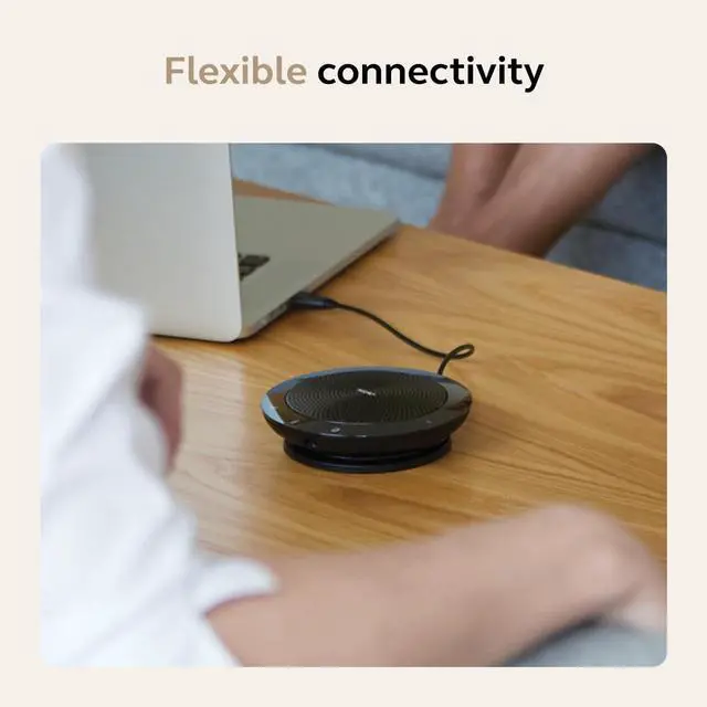 Alt view image 5 of 6 - Jabra Speak 510 (2025 Edition) Portable, USB or Wireless Bluetooth Speaker Meetings and Calls with Crystal-Clear Sound, Works with Microsoft Teams, Black