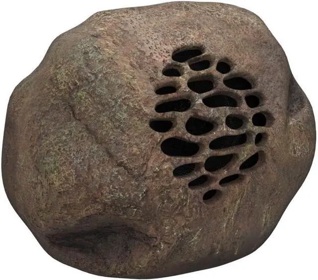 Alt view image 6 of 7 - Alpine Corporation Weather-resistant Bluetooth Solar-Powered Outdoor Wireless Rock Speaker - Set of 2