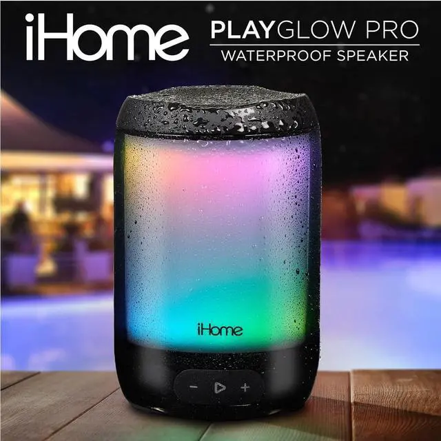 Alt view image 2 of 6 - iHome Waterproof Bluetooth Speaker with 25 Hour Mega Battery, Color Changing Rechargeable and Portable Outdoor Speaker (iBT840BZ)