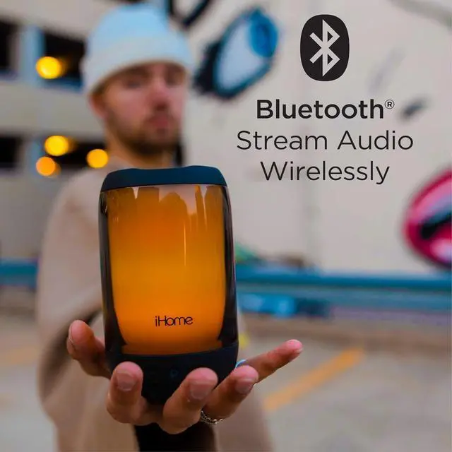 Alt view image 5 of 6 - iHome Waterproof Bluetooth Speaker with 25 Hour Mega Battery, Color Changing Rechargeable and Portable Outdoor Speaker (iBT840BZ)