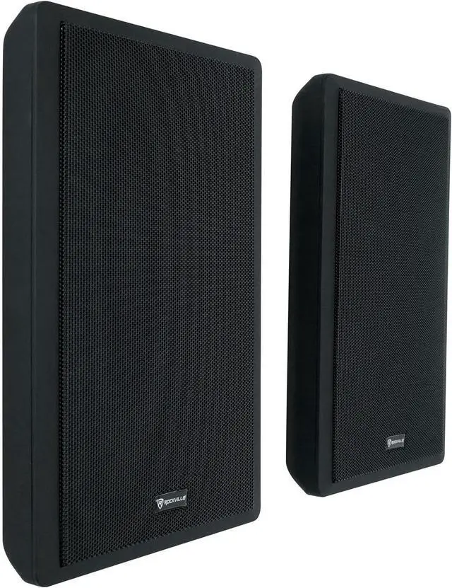 Main image of Rockville RockSlim Black 5.25" 240W Home Theater Speakers (2), 8 Ohm, Slim Wall-Mount Design, Clear Audio, Durable Build, for Home Theater Enthusiasts