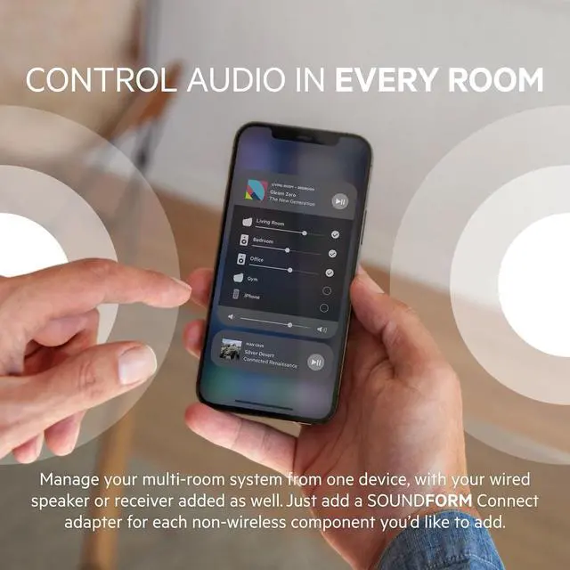 Alt view image 4 of 7 - Belkin SoundForm Connect AirPlay 2 Adapter & Airplay 2 Receiver - Wireless Streaming for Apple Devices to Bluetooth Speakers - Optical & 3.5mm Speaker Inputs for iPhone 15, 14, MacBook Pro, & More