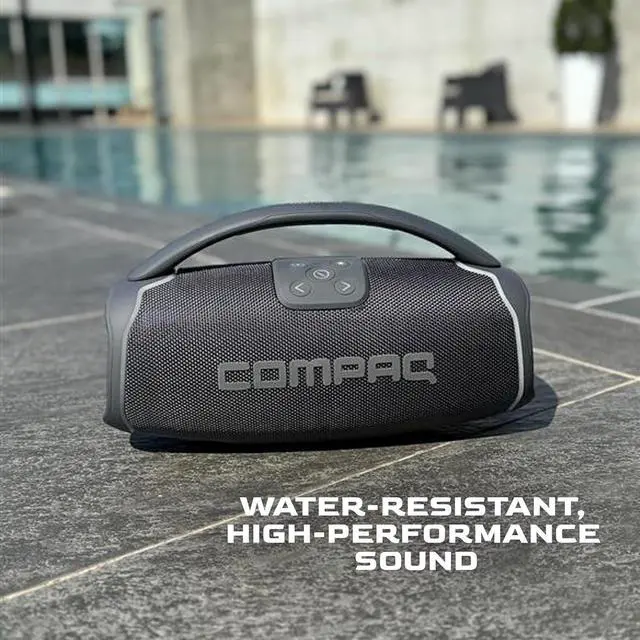 Alt view image 4 of 4 - Compaq 50W Bluetooth Speaker  Powerful Wireless Speaker with TWS Pairing, Bluetooth 5.3, IPX6 Waterproof, Uninterrupted Playtime, Dynamic LED