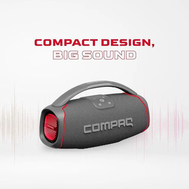 Alt view image 3 of 4 - Compaq 50W Bluetooth Speaker  Powerful Wireless Speaker with TWS Pairing, Bluetooth 5.3, IPX6 Waterproof, Uninterrupted Playtime, Dynamic LED