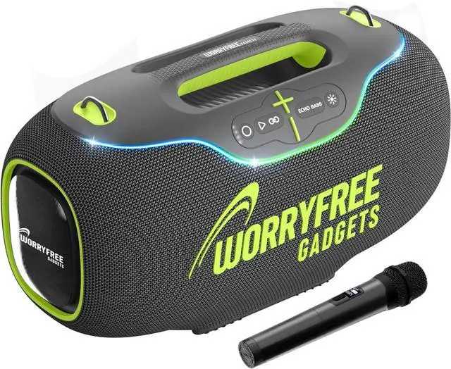 Main image of 350W Wireless Bluetooth Speaker, 24Hrs Playtime, RGB Lights, Mic with EQ & Volume Control, 10M Range (Gray)