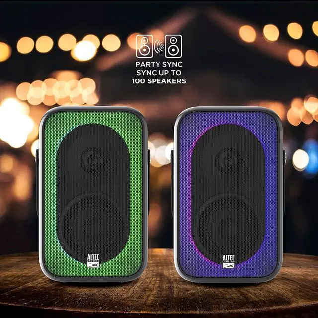 Alt view image 7 of 7 - Altec Lansing Shockwave Wireless Speaker 60W Bluetooth speakerwith a Long Lasting 6 Hour Battery, Multi LED Party Modes, Multiple bass Boost Modes, Party Sync