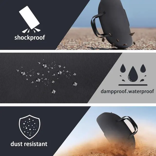 Alt view image 4 of 4 - co2CREA Hard Travel case Replacement for Boombox 3 Boombox 2 Waterproof Portable Bluetooth Speaker (Black + Inside Grey Case)