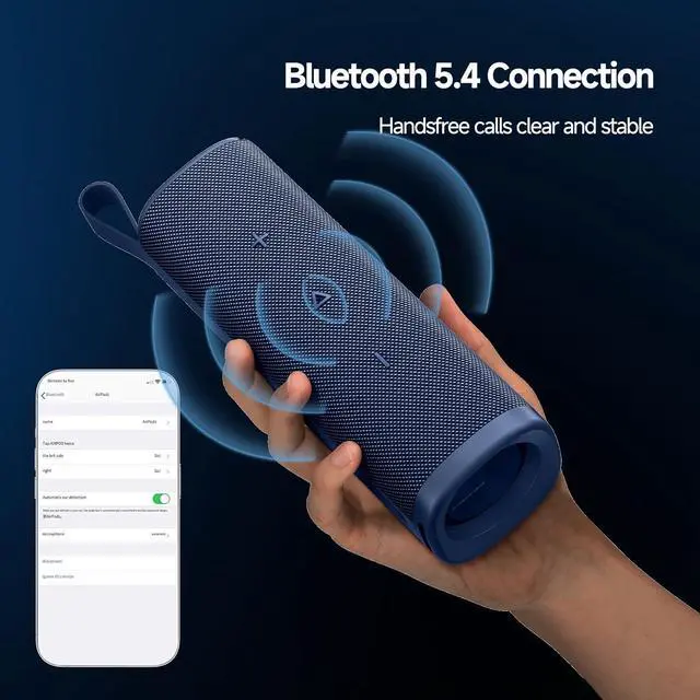 Alt view image 4 of 7 - Xiaomi Portable Bluetooth Speaker Bluetooth 5.4, IP67 Wireless Speaker Waterproof with 12 Hours Playback Time, Supports TWS Connection (Blue)