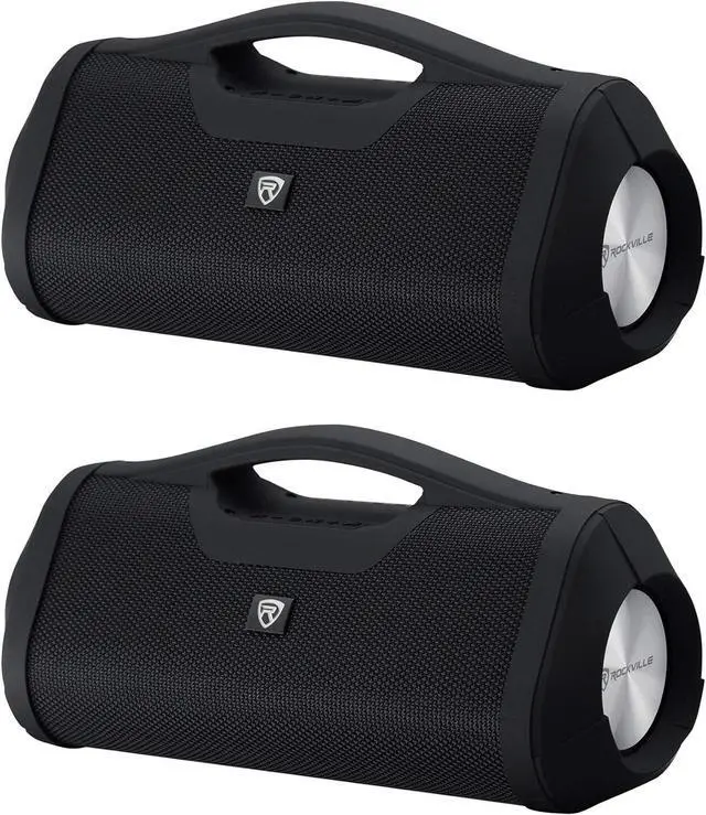 Main image of Rockville 2 RPB-XL Portable Bluetooth Wireless Stereo Linking Speakers+Powerbank