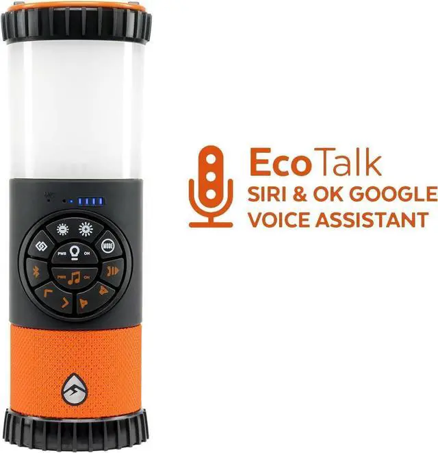 Alt view image 6 of 7 - ECOXGEAR EcoLantern: Indoor/Outdoor Portable Bluetooth Speaker, 88dB Loud, IP67 Waterproof, with 360 Degree Sound and Party Lights, 20+ Hours Playtime (Orange)