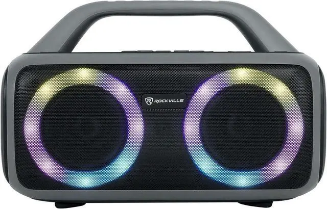 Alt view image 5 of 7 - Rockville (2) RPB50 Portable Bluetooth Speakers w/LED+Wireless Stereo Linking