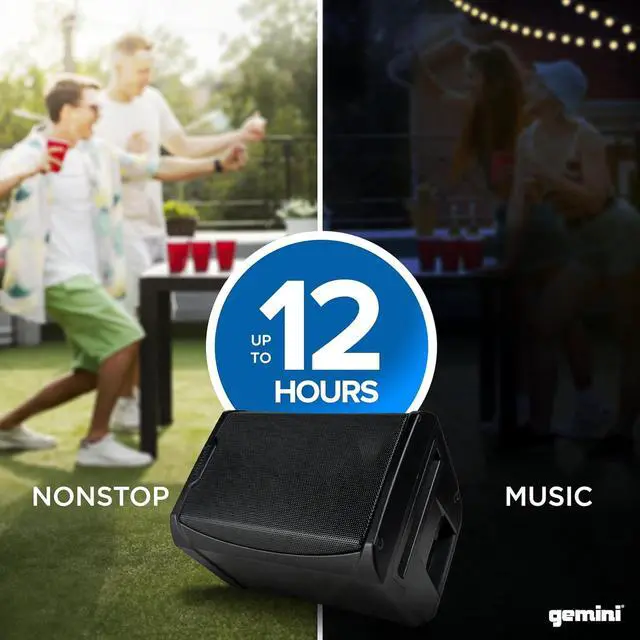 Alt view image 5 of 6 - Gemini Sound GPSS-650 Ultra-Portable 200W PA System with 6.5" Woofer, Bluetooth, TWS Link, 12+ Hour Battery Life, Dual Inputs, and DSP Effects  Perfect for DJs, Musicians and Public Address