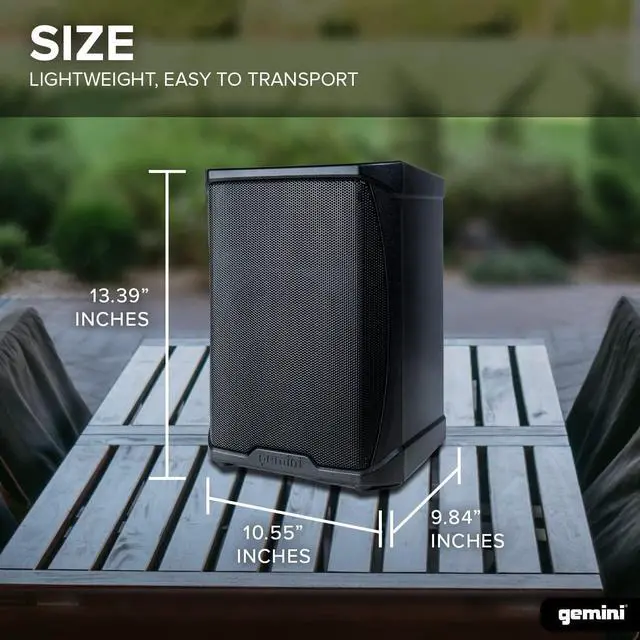 Alt view image 6 of 6 - Gemini Sound GPSS-650 Ultra-Portable 200W PA System with 6.5" Woofer, Bluetooth, TWS Link, 12+ Hour Battery Life, Dual Inputs, and DSP Effects  Perfect for DJs, Musicians and Public Address