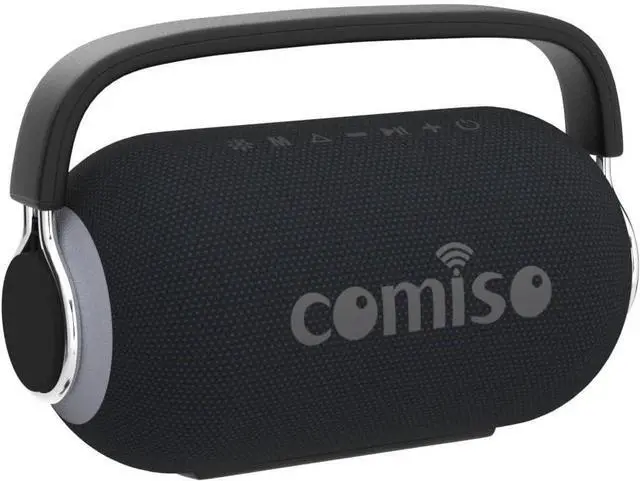 Alt view image 4 of 7 - comiso Bluetooth Speaker Portable Waterproof Wireless Boombox LED Light Deep Bass Superior Audio Stereo Pair 40H Playback